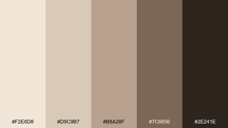 pebble path desert sand color palette with hex codes