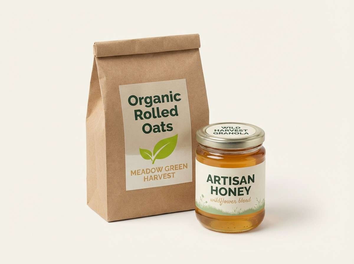organic label packaging mockup