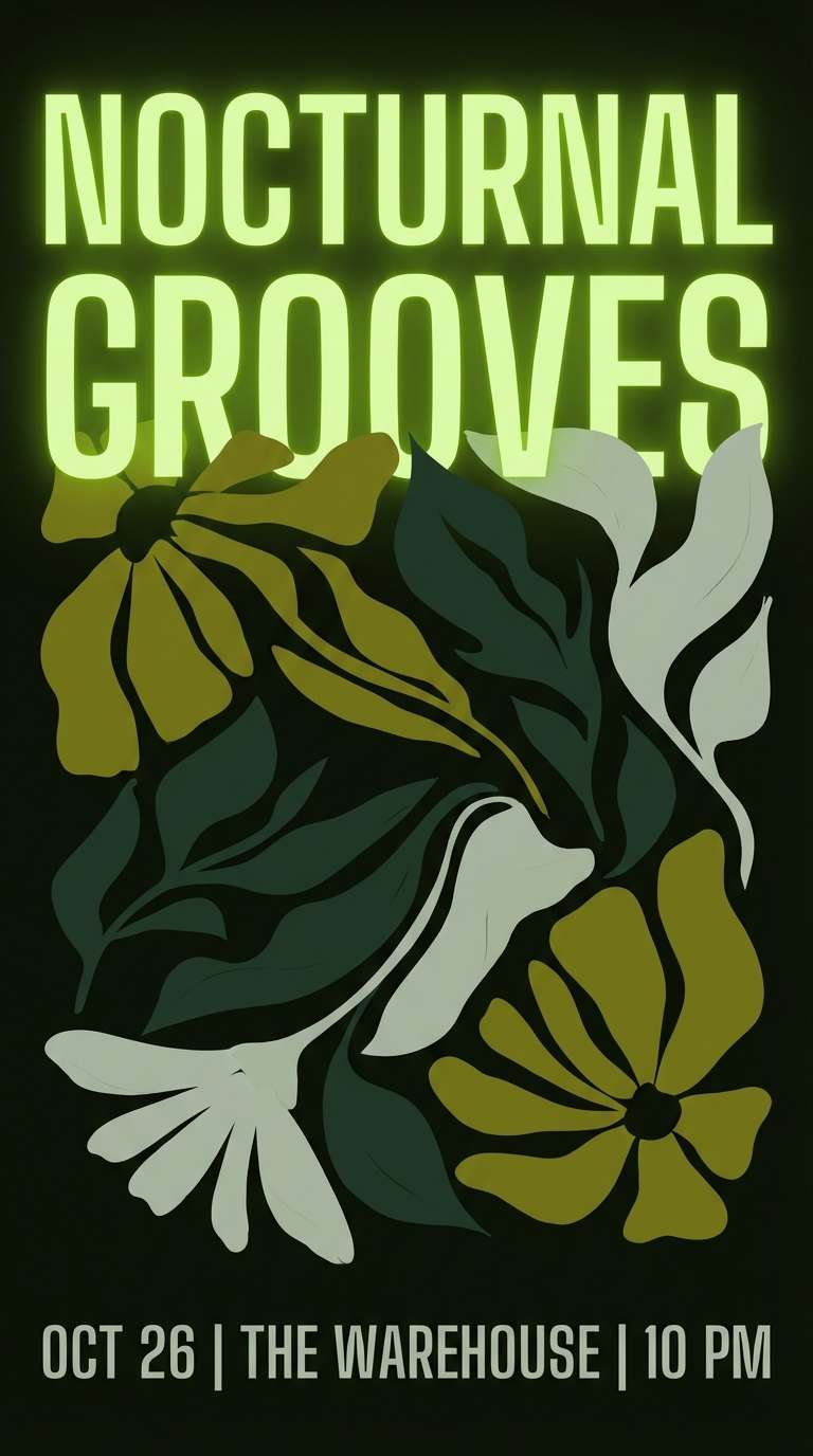 night event poster design