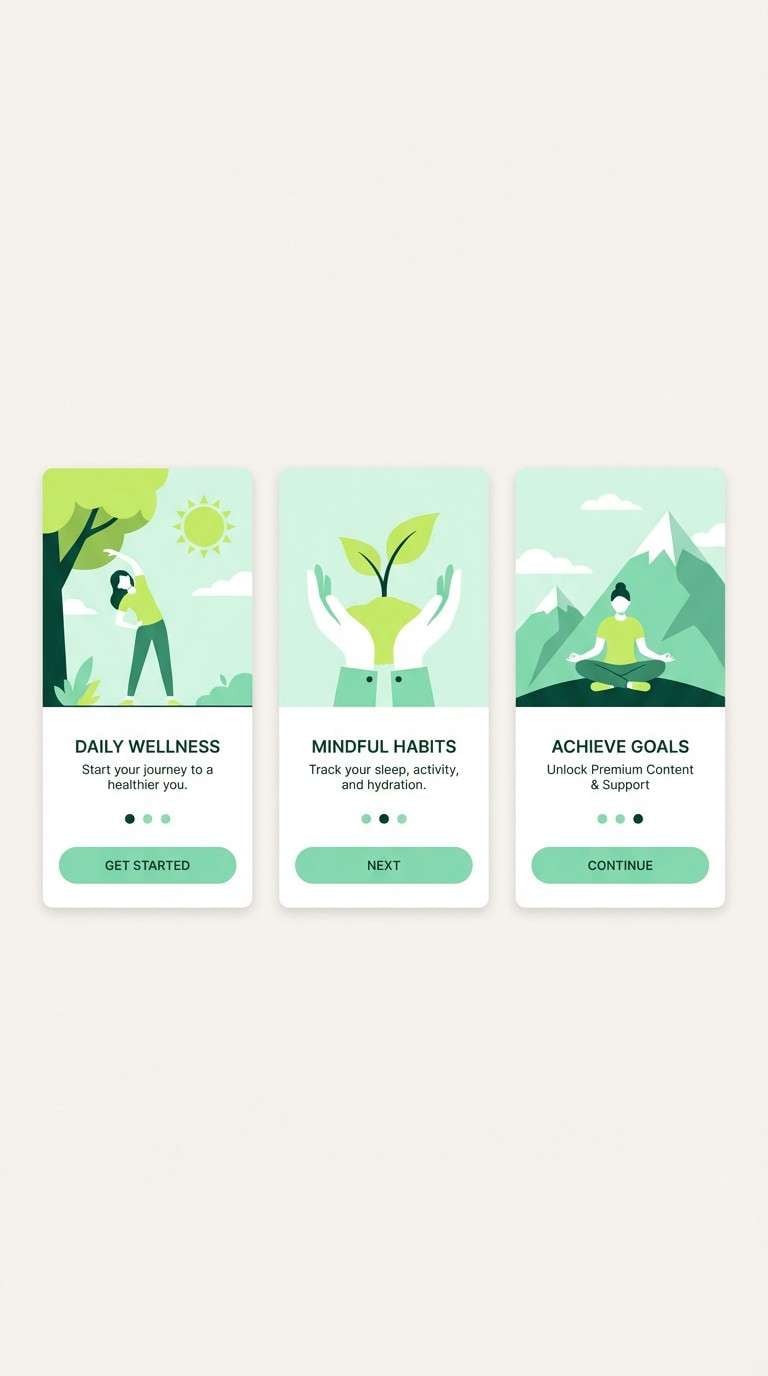 wellness onboarding ui