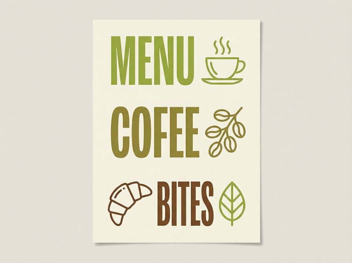 retro coffee menu poster