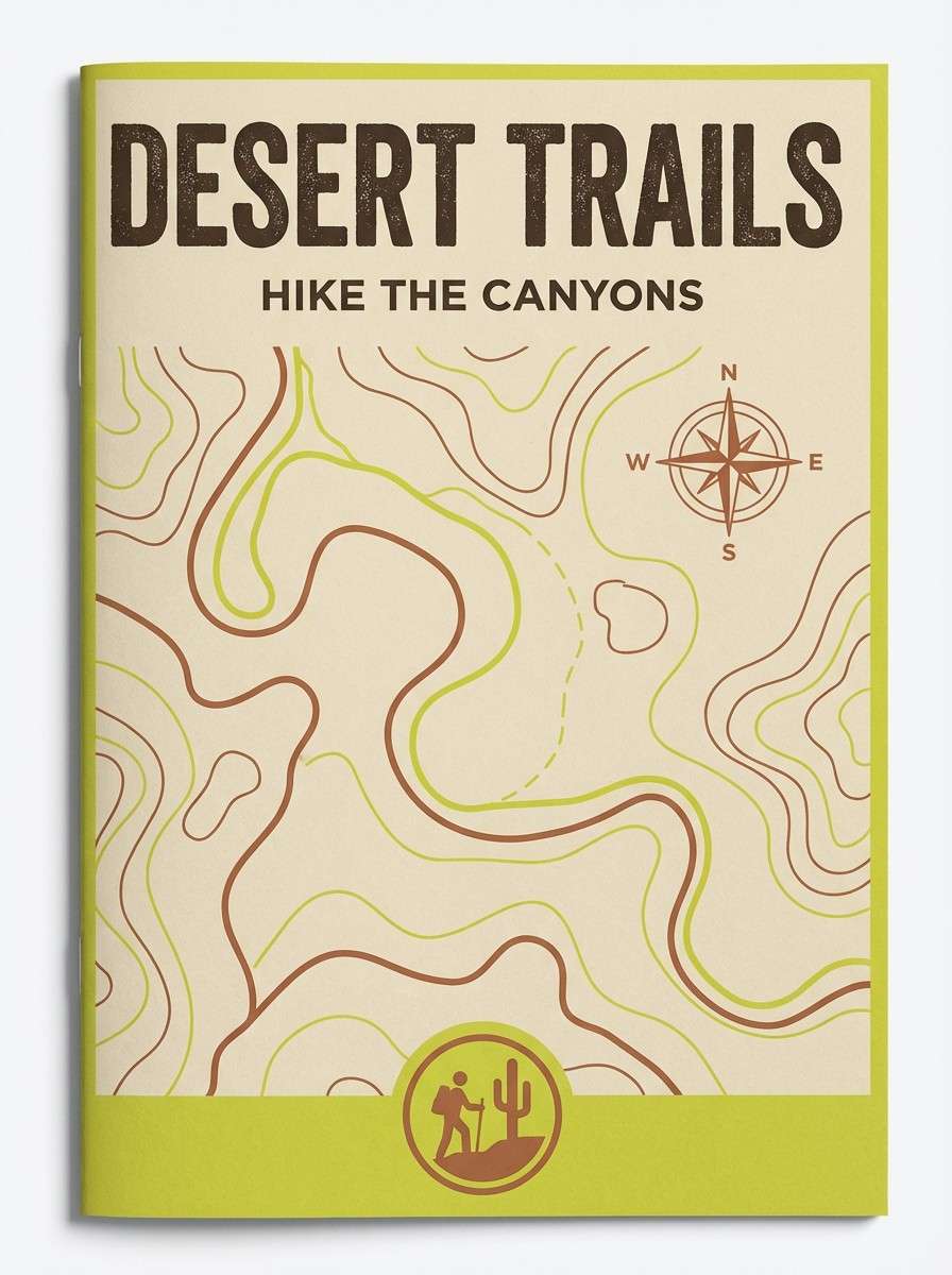 desert hiking brochure cover