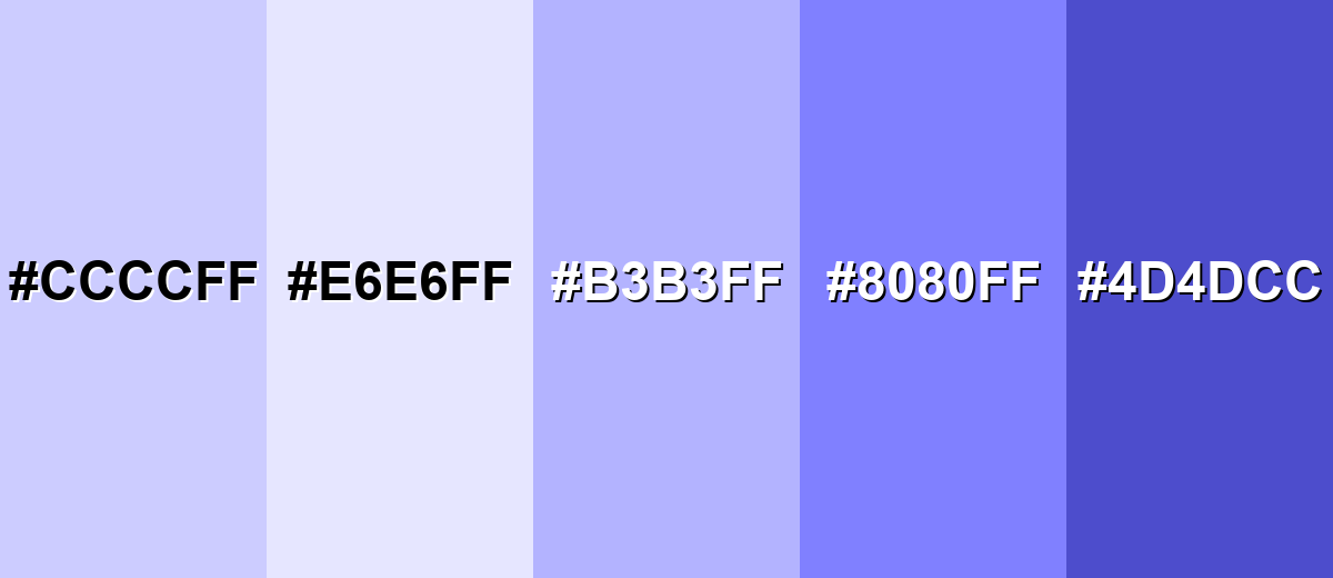 shades and variations of periwinkle-color