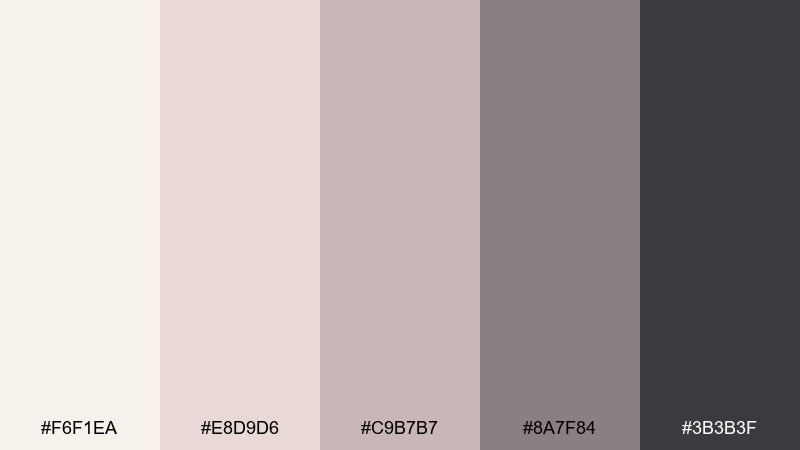 petal and pewter magnolia color palette with hex codes