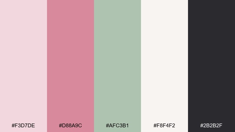 petal & sage modern ui rose garden color palette with hex codes