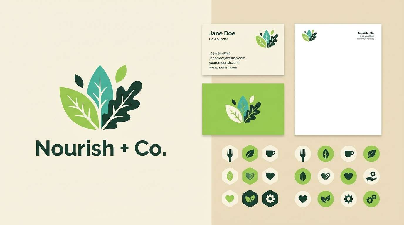 green wellness brand kit