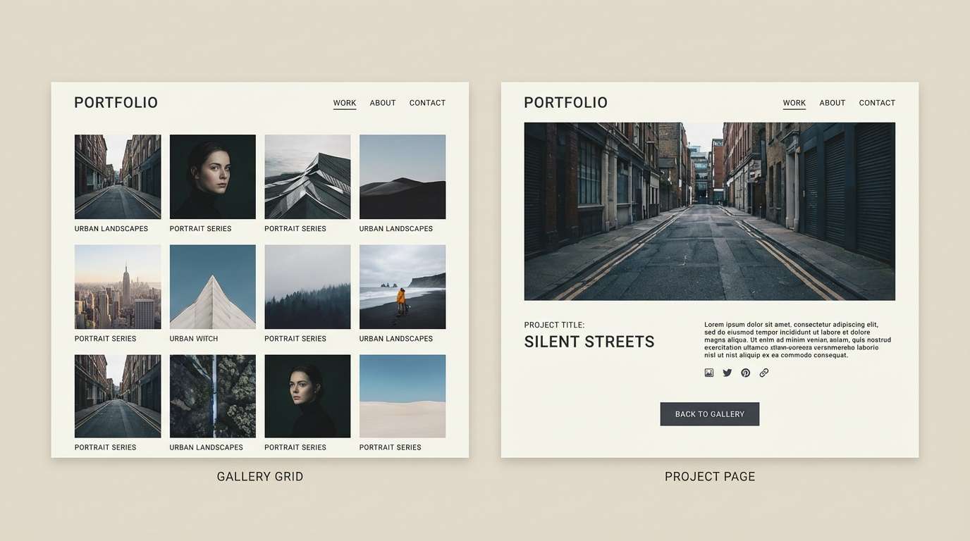 photo portfolio ui