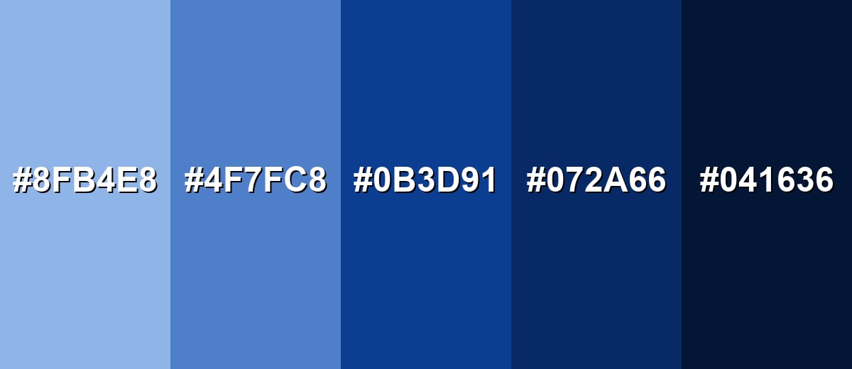 shades and variations of phthalo-blue