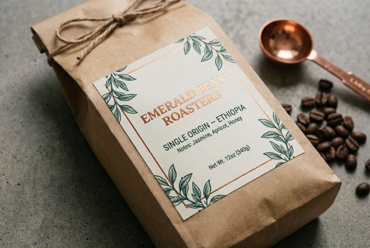 coffee label mockup