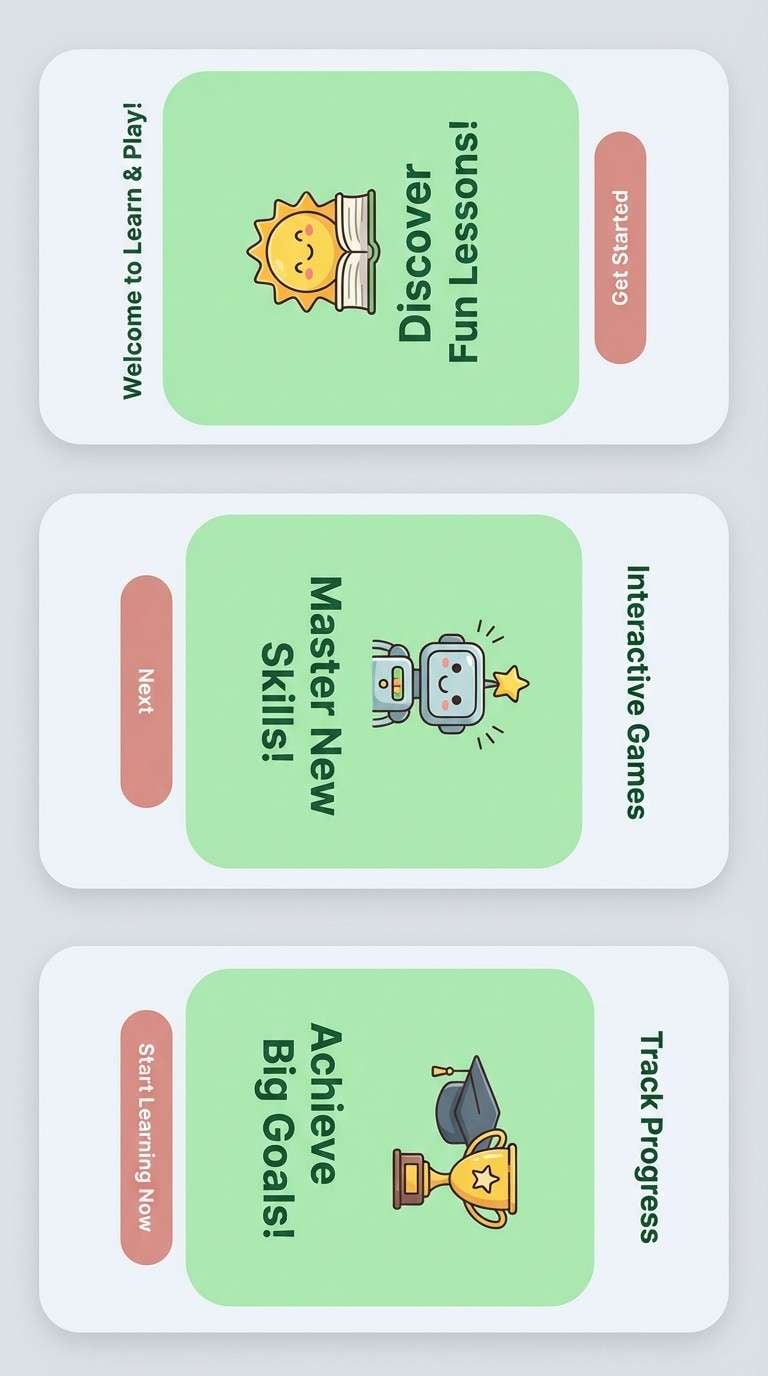 kids onboarding screens