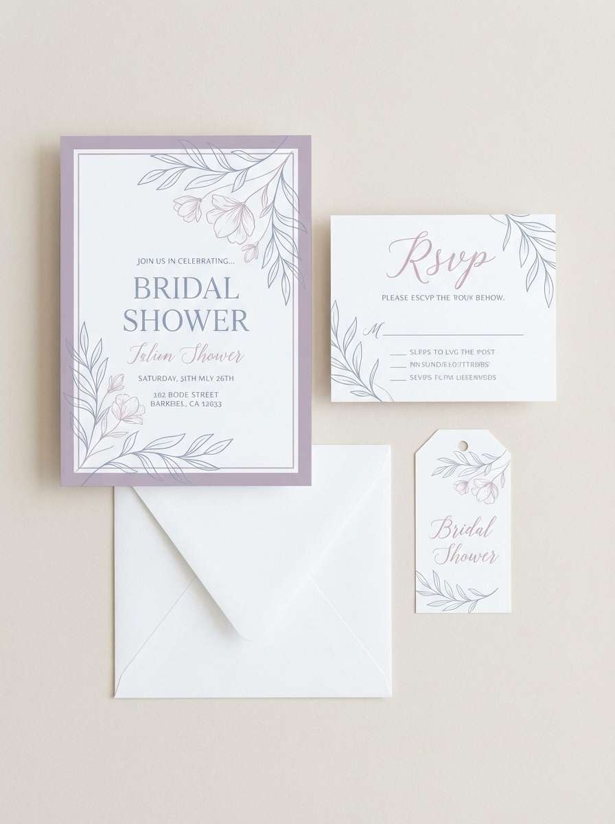lavender bridal shower invite