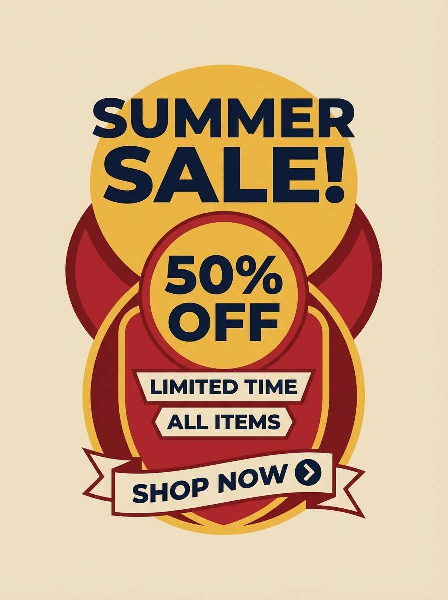 classic retail promo poster