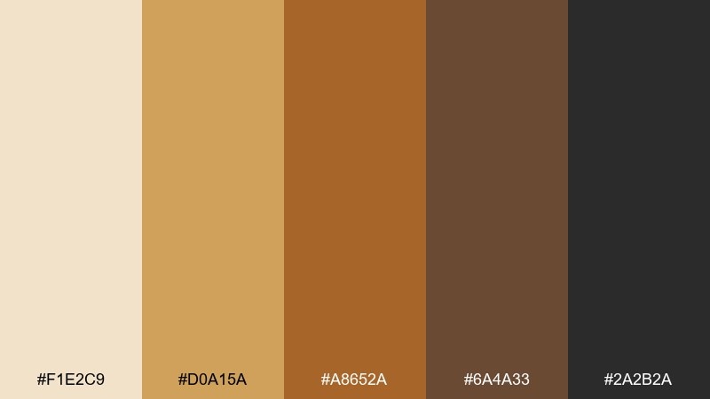 pilgrim ochre renaissance art color palette with hex codes