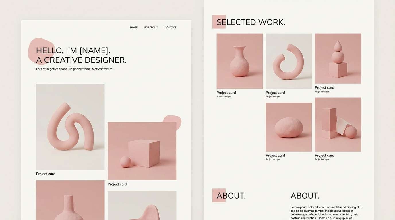 minimal portfolio ui