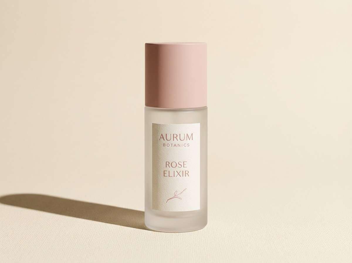 minimal skincare bottle studio
