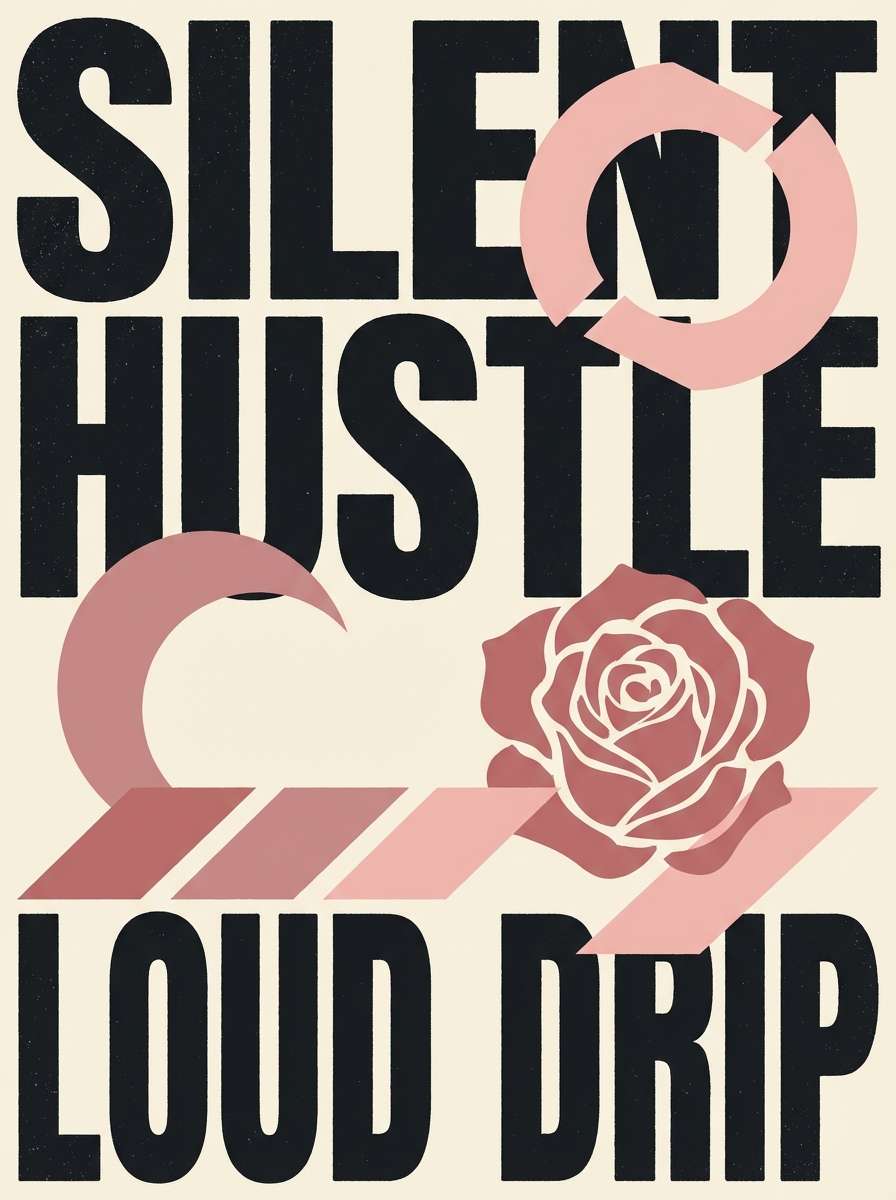 blush charcoal poster design