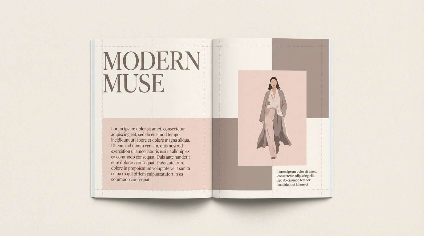 blush neutral editorial spread
