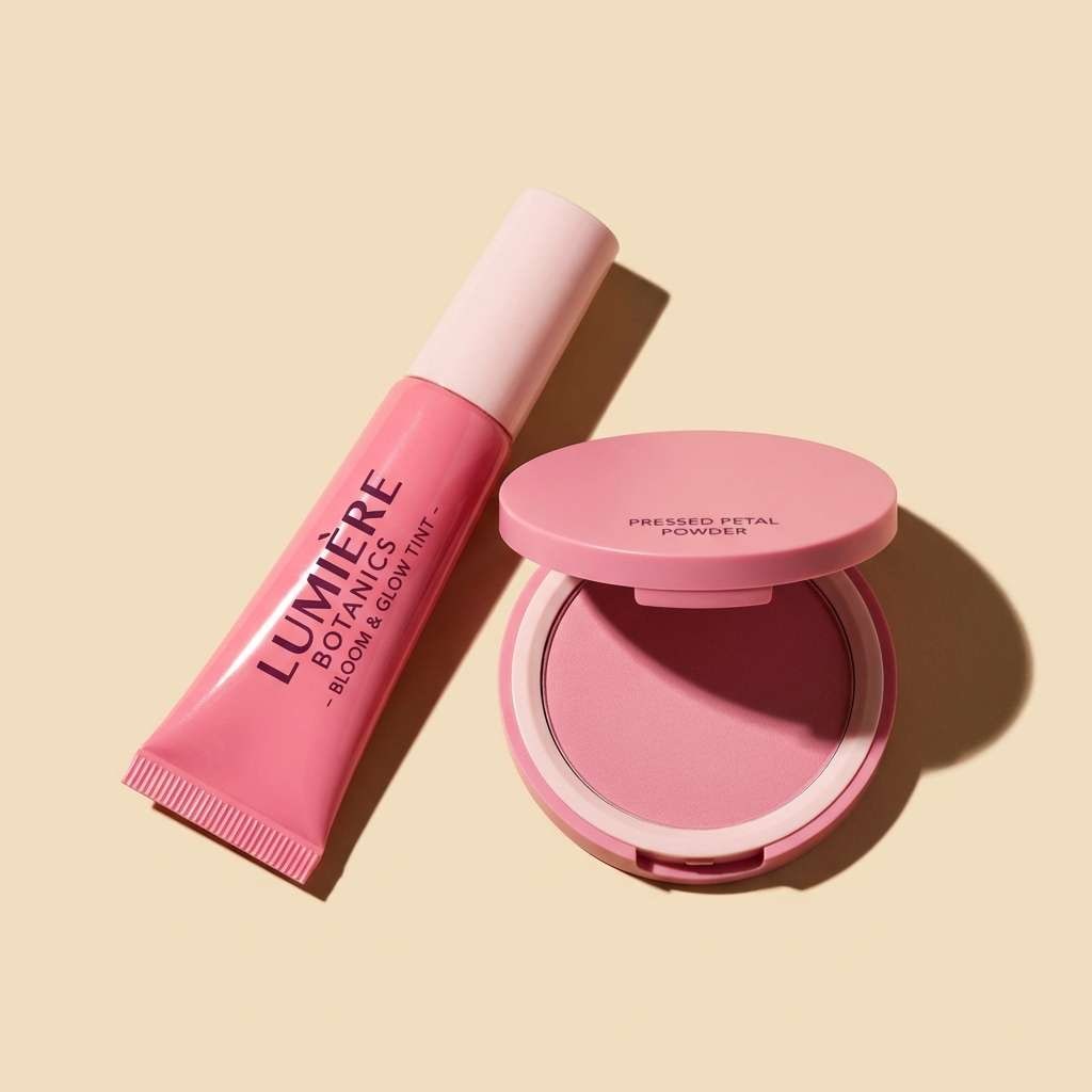 beauty ad in bold pinks