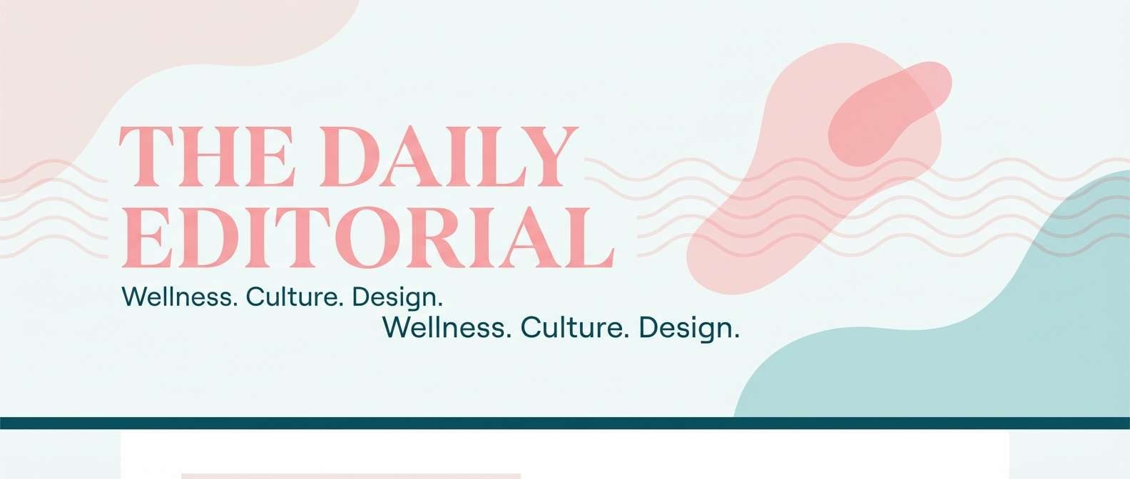 wellness header in blush and aqua