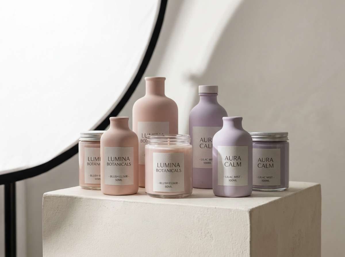 beauty packaging studio shot