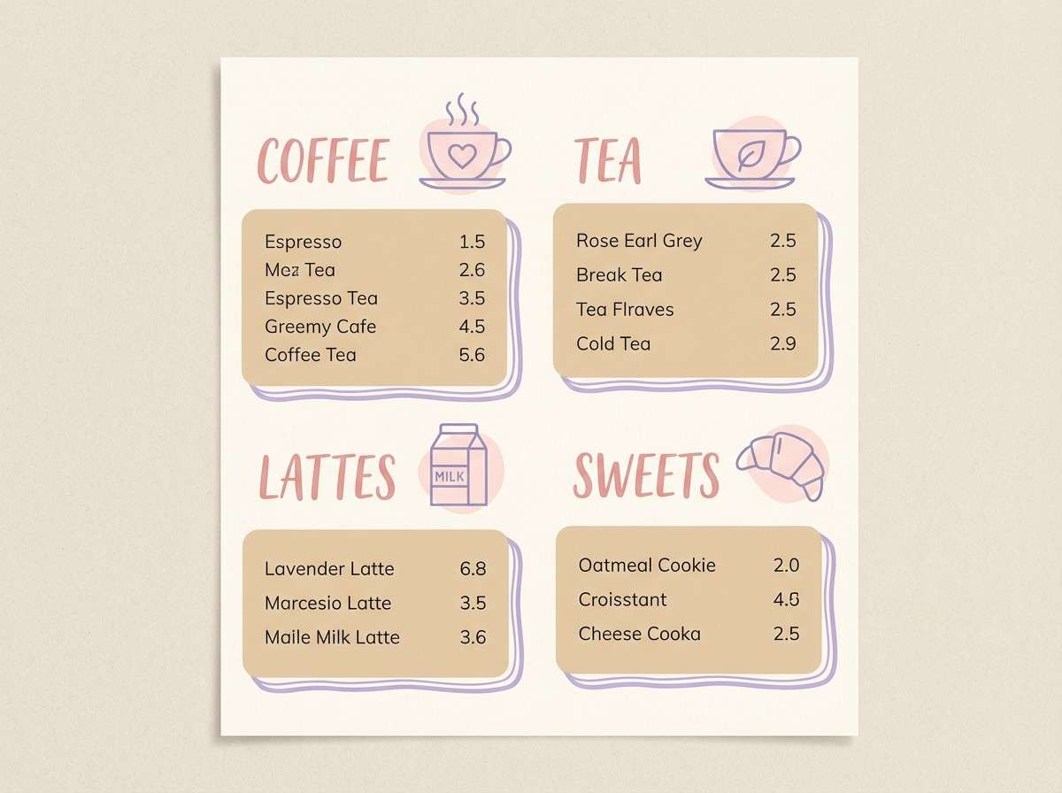 cafe menu design