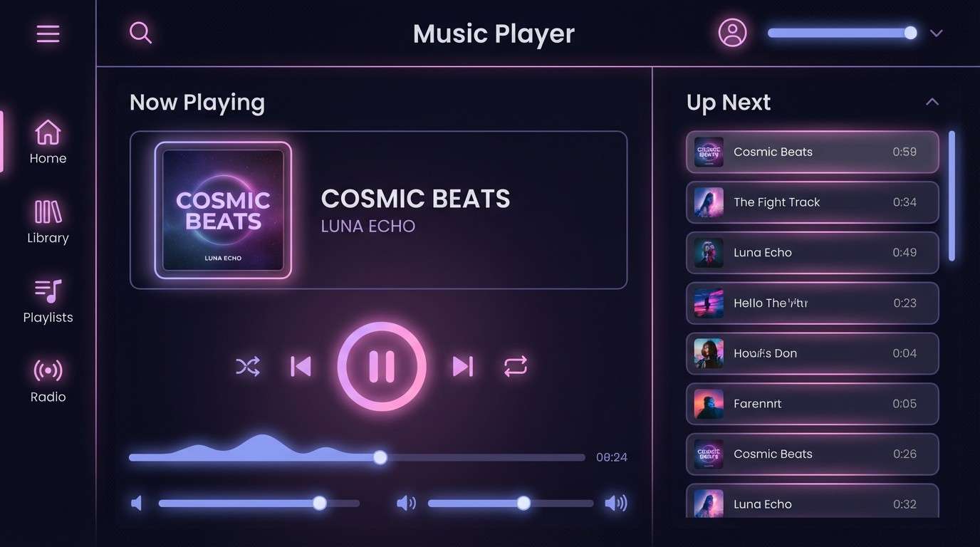 music player ui