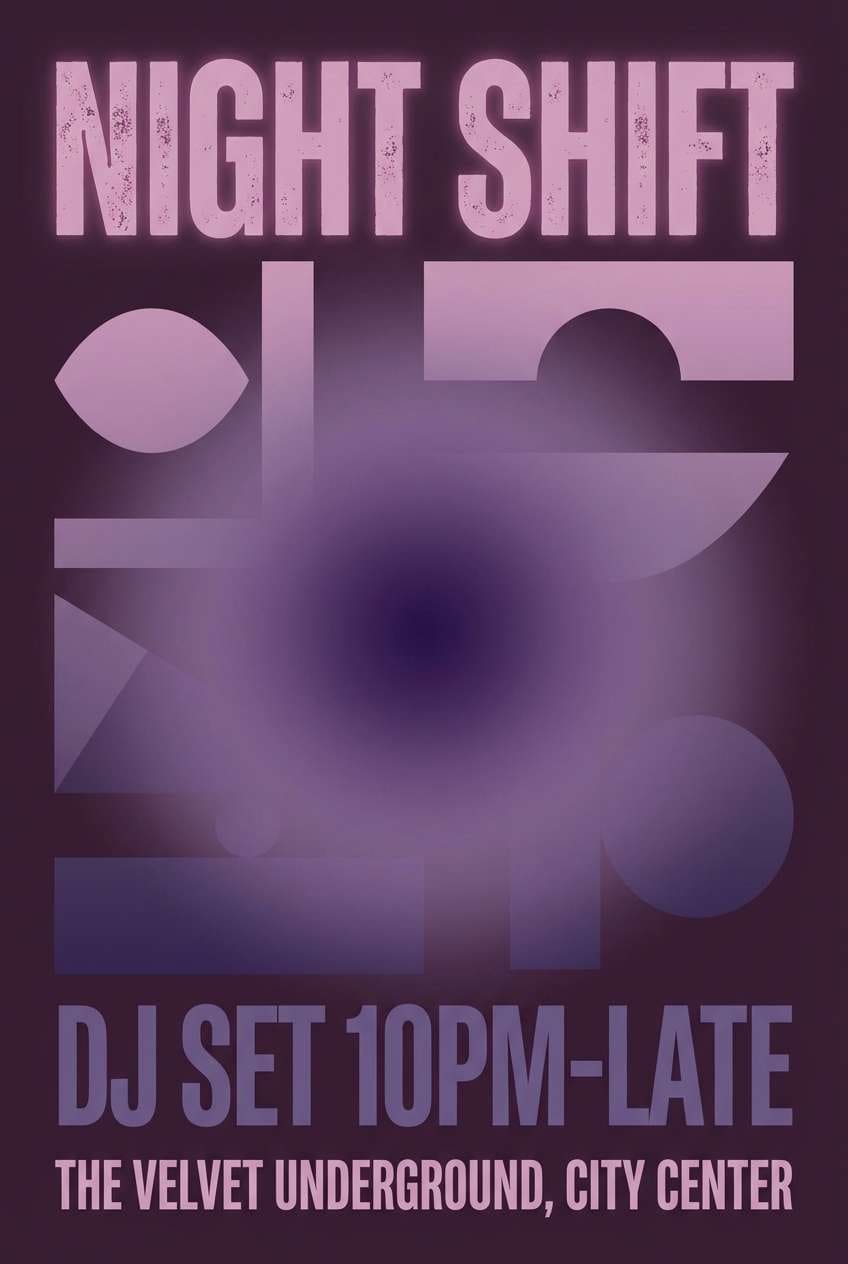 nightlife event poster