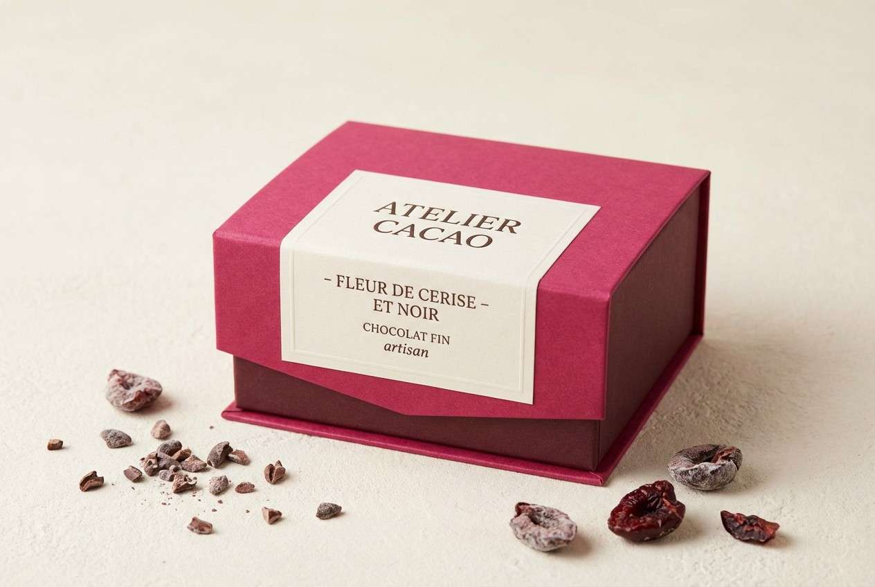 cherry truffle chocolate box