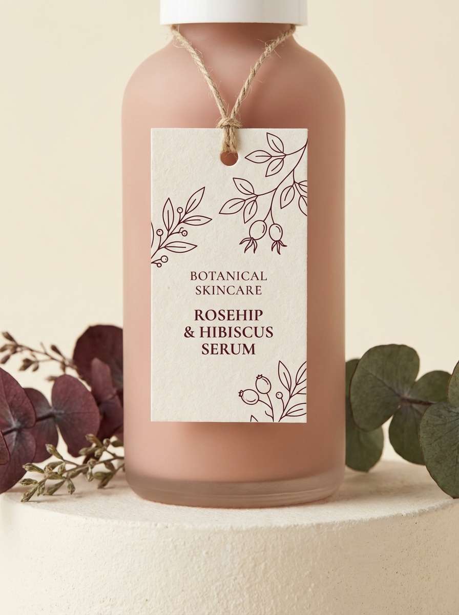 maroon meadow skincare label