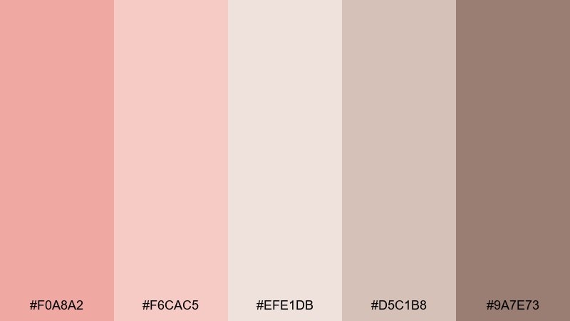 pink sandstone pastel red color palette with hex codes