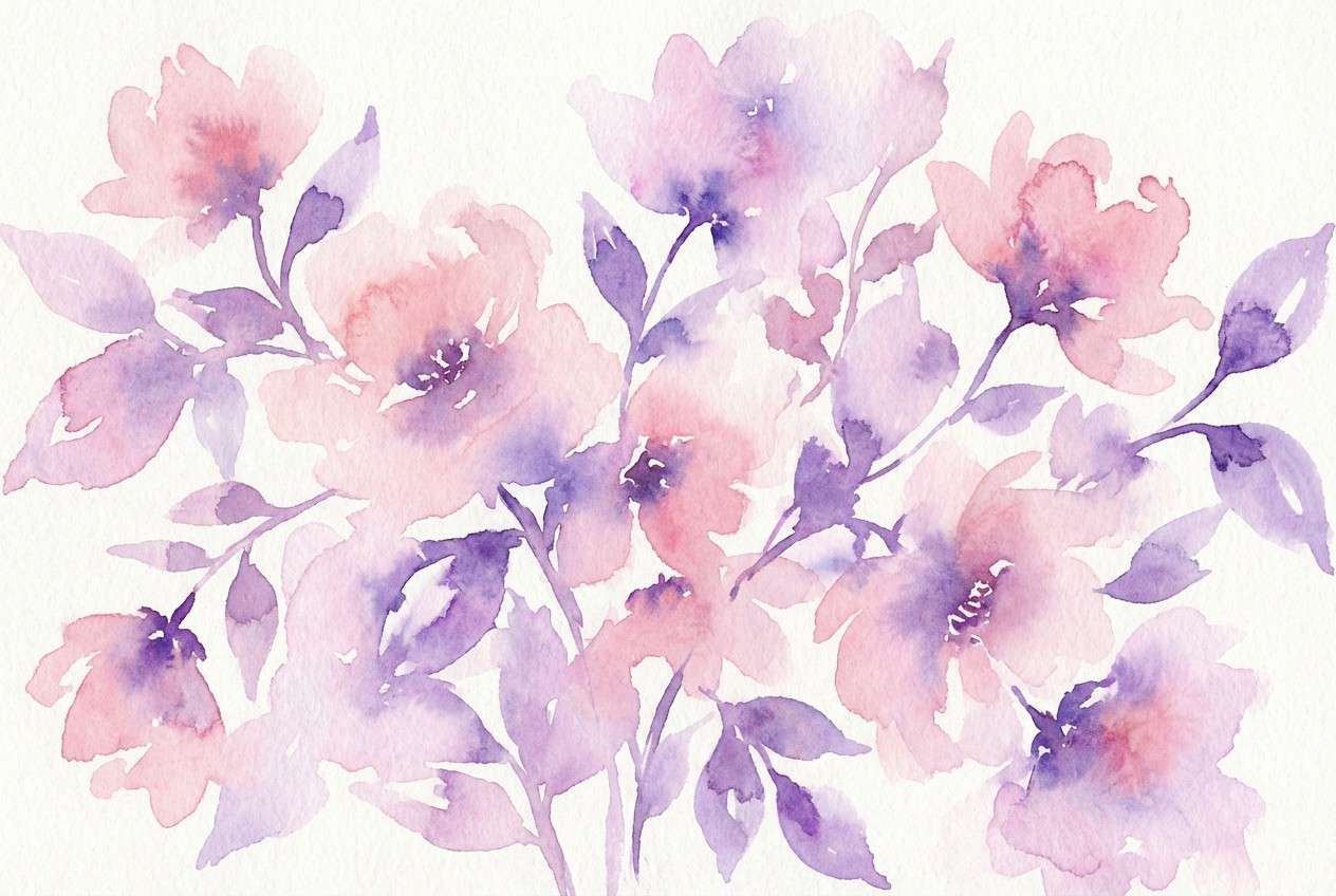 mystic watercolor floral art
