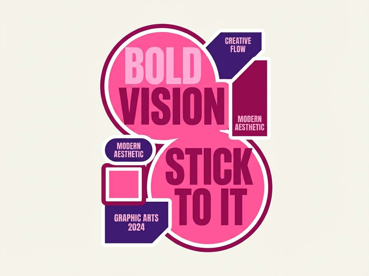 bold pink violet poster