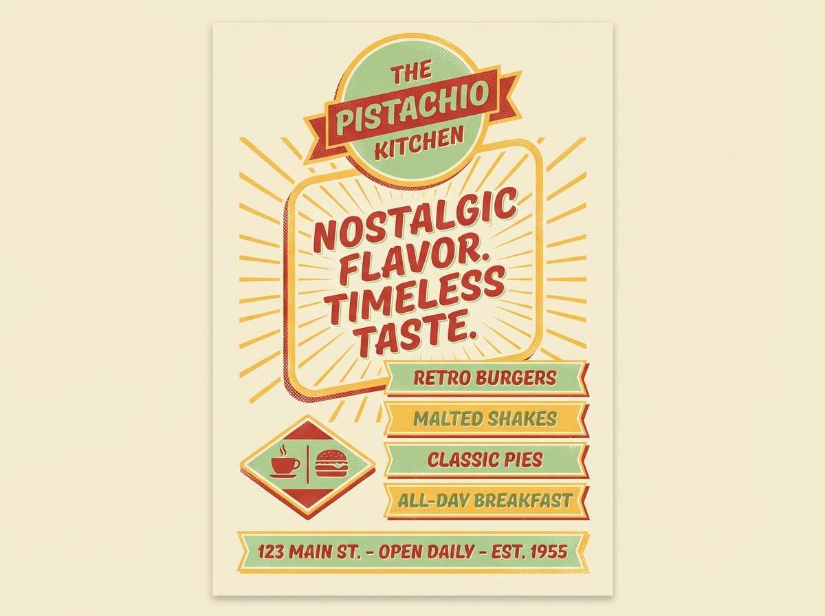 retro diner flyer graphic