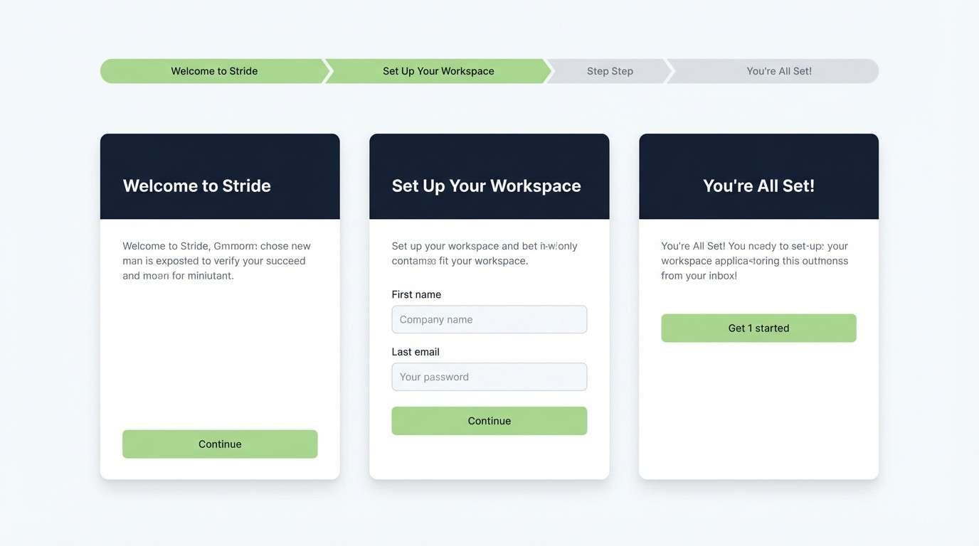 saas onboarding ui screens