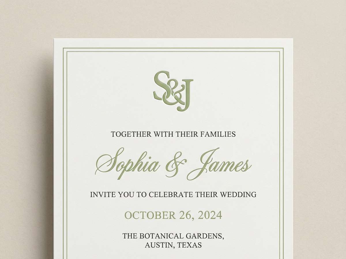 pistachio wedding invite
