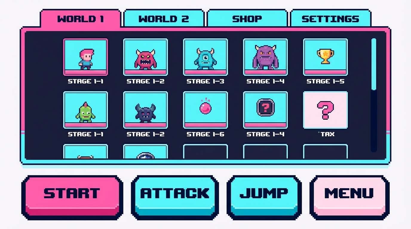 arcade ui button set
