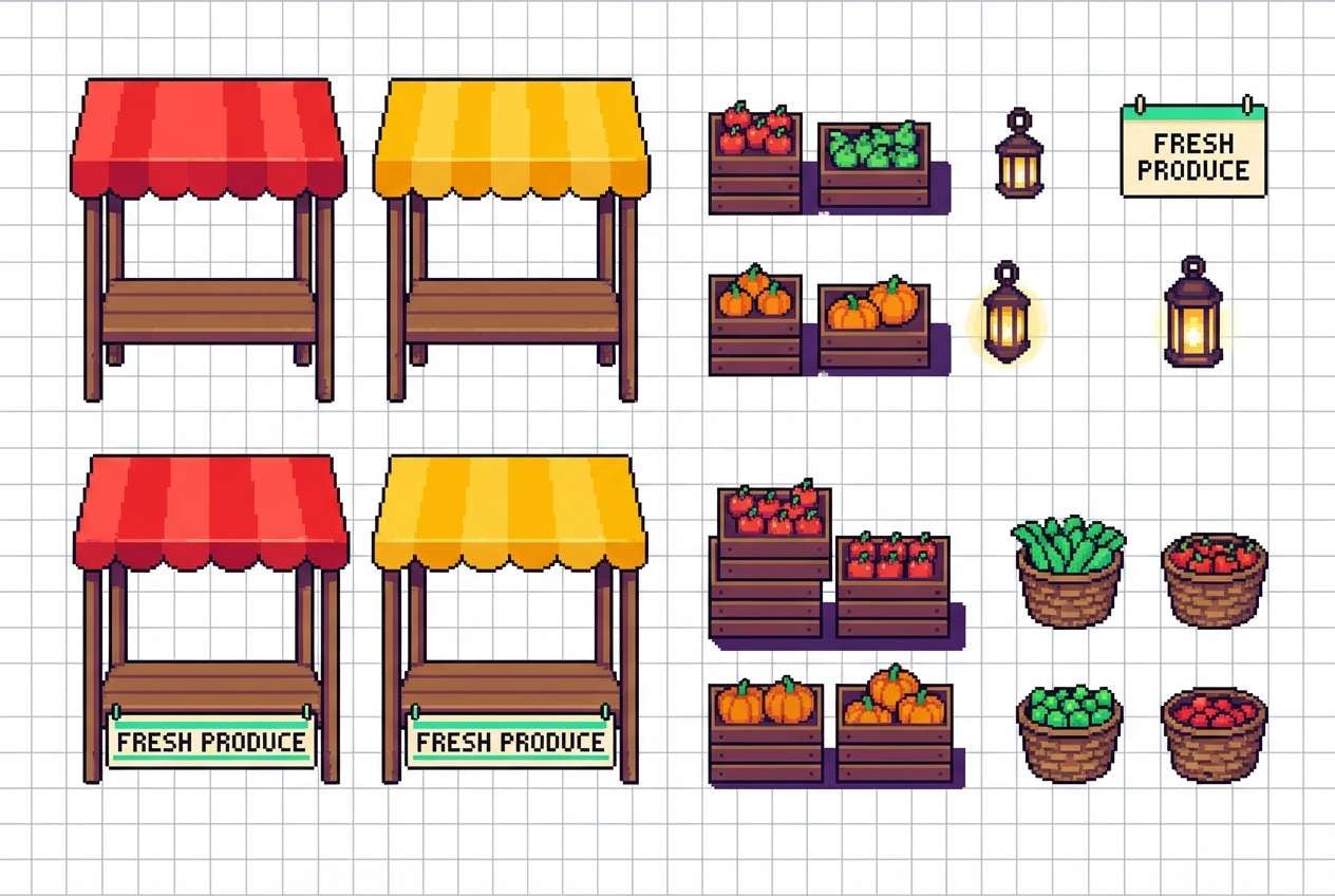 market stall sprites