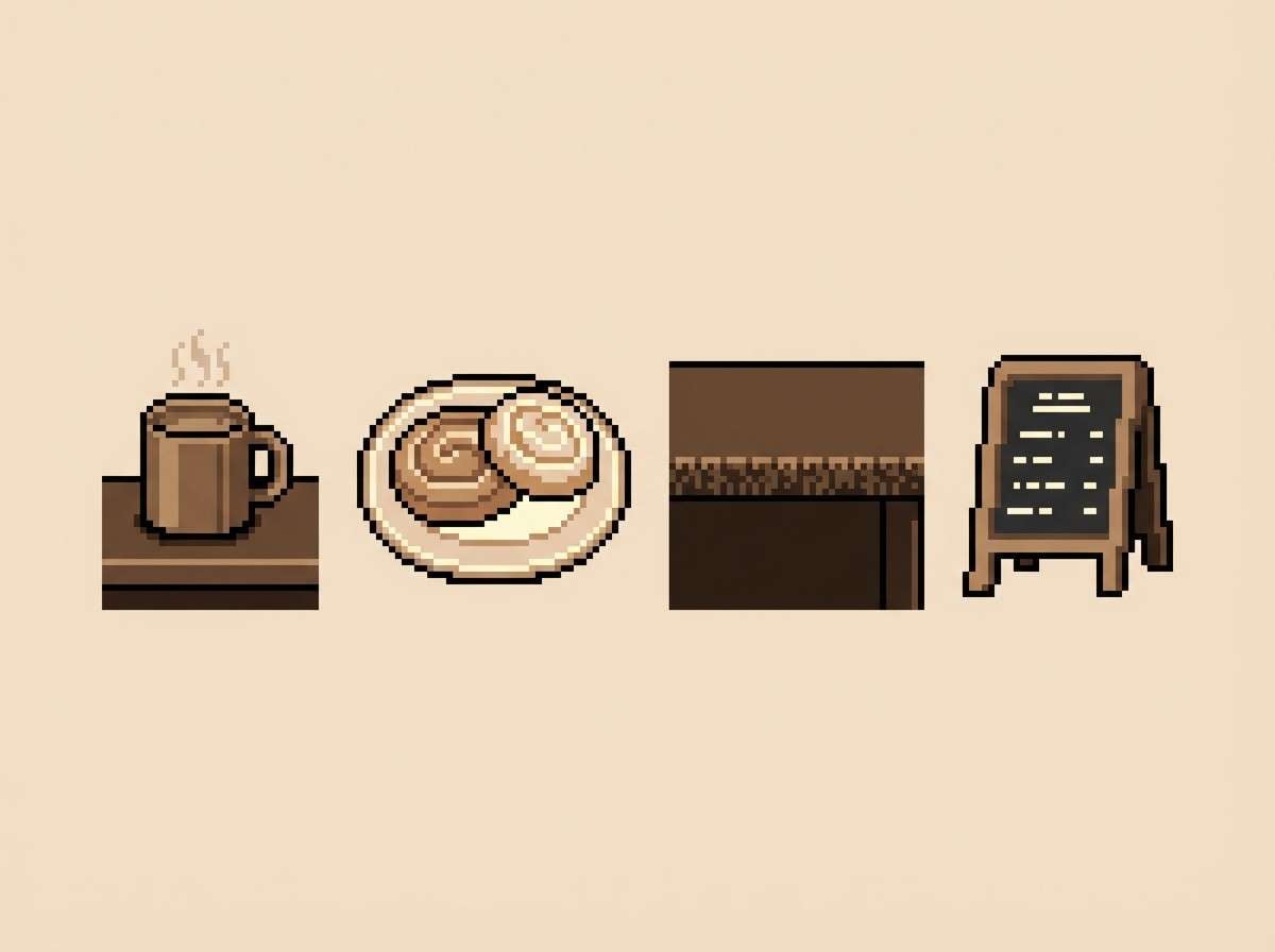 cafe props pixel set