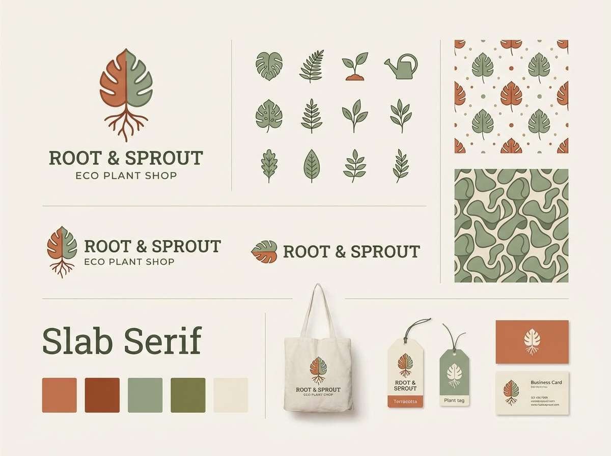 plant shop brand sheet
