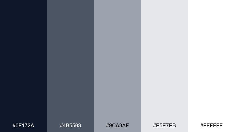 platinum statement finance color palette with hex codes