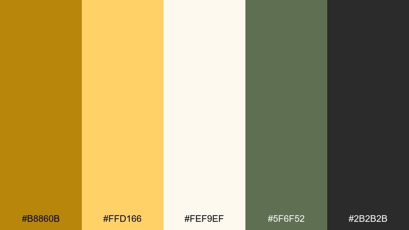 playful classroom dark goldenrod color palette with hex codes
