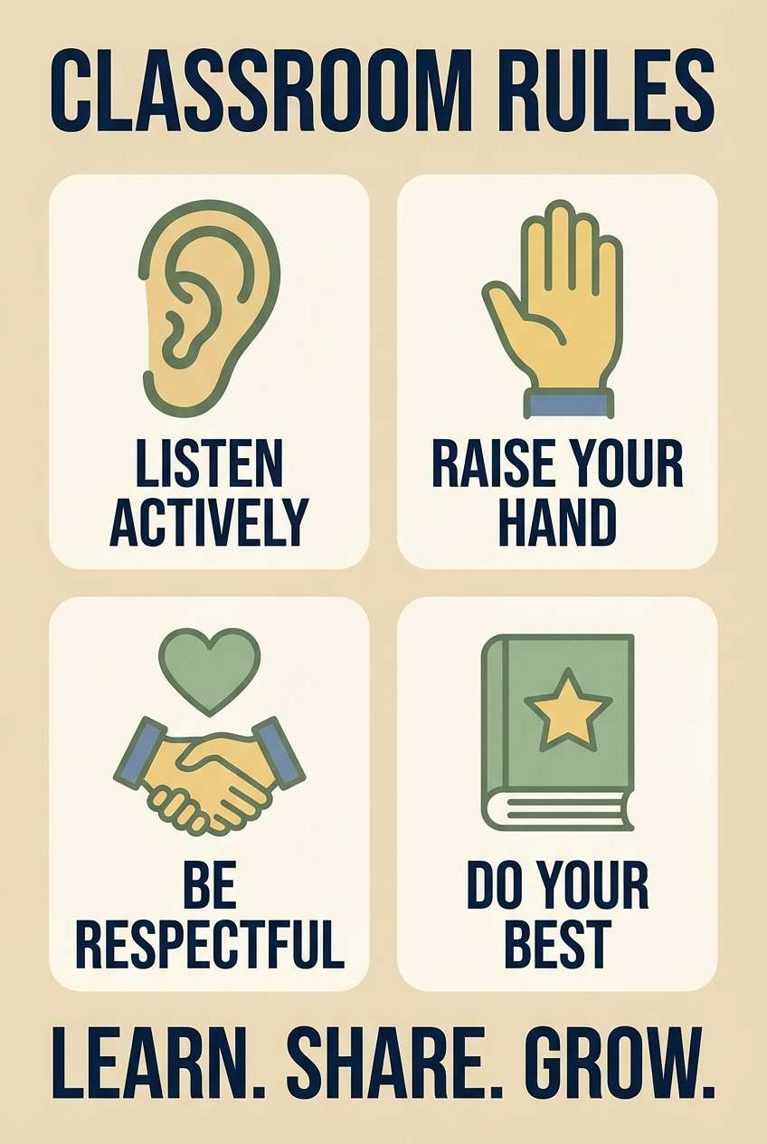 educational learning poster