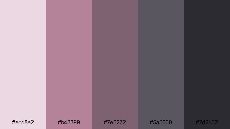 plum fog concrete color palette with hex codes