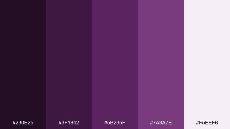plum minimal mono purple plum color palette with hex codes