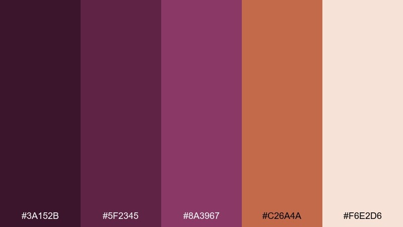 plum terracotta studio purple plum color palette with hex codes