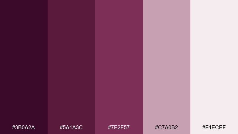 plum truffle burgundy plum color palette with hex codes