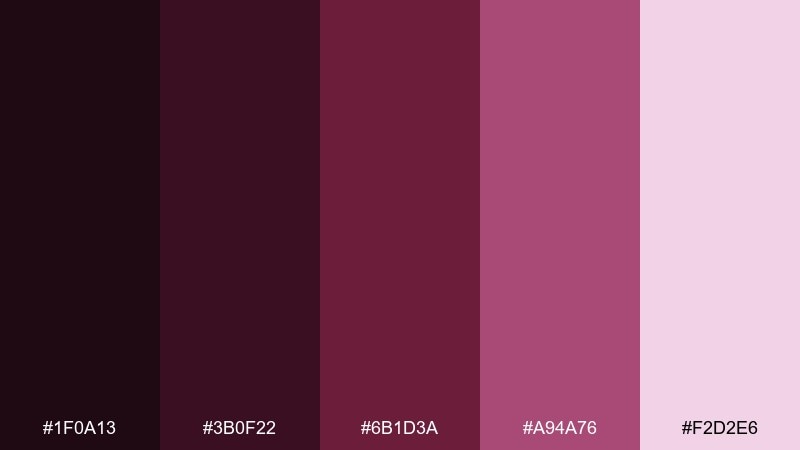plum velvet color palette with hex codes