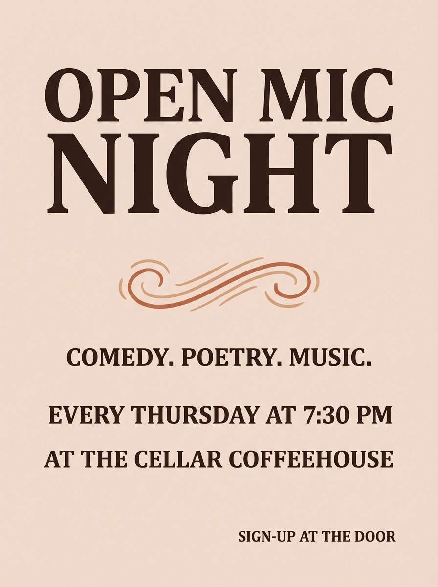 poetry open mic poster