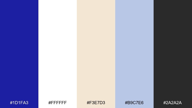 porcelain and ultramarine ultramarine blue color palette with hex codes