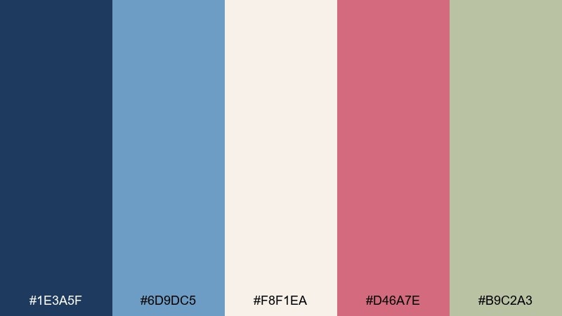 porcelain blue rose grandmillennial color palette with hex codes